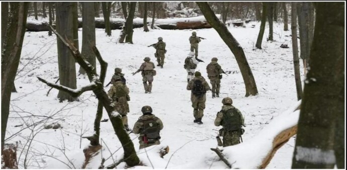 Tensions are high after Russia massed an estimated 100,000 troops in reach of its neighbour's border, surrounding Ukraine with forces from the north, east and south. Tensions are high after Russia massed an estimated 100,000 troops in reach of its neighbour's border, surrounding Ukraine with forces from the north, east and south.