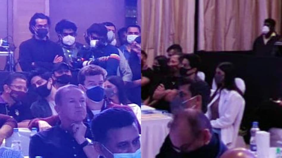 Shahrukh Khan's son Aryan Khan and daughter Suhana Khan attend pre-IPL auction briefing. Shahrukh Khan's son Aryan Khan and daughter Suhana Khan attend pre-IPL auction briefing.