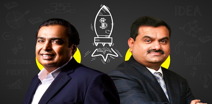 Battle of the Titans: RIL's Mukesh Ambani (left) and Adani Group's Gautam Adani (right) Battle of the Titans: RIL's Mukesh Ambani (left) and Adani Group's Gautam Adani (right)