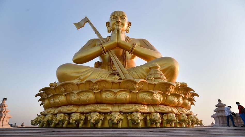 The 'Statue of Equality' commemorates Ramanujacharya who promoted the idea of equality in all aspects of living, including faith, caste and creed. The 'Statue of Equality' commemorates Ramanujacharya who promoted the idea of equality in all aspects of living, including faith, caste and creed.