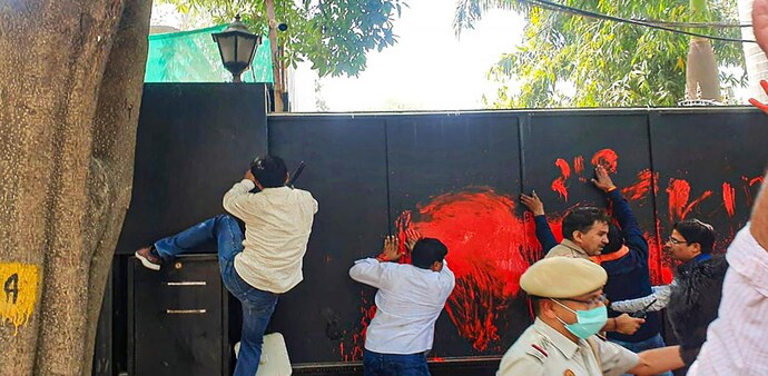 Attack at Delhi CM Arvind Kejriwal's residence. (Photo: PTI) Attack at Delhi CM Arvind Kejriwal's residence. (Photo: PTI)