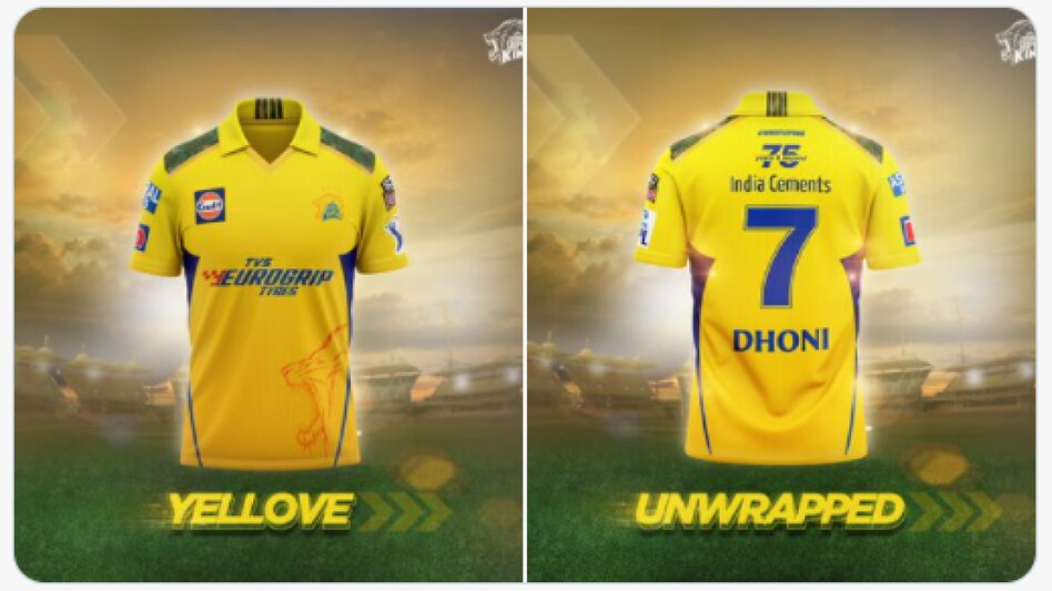 Chennai super 2024 kings jersey dhoni