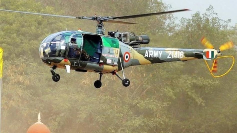 An Army chopper crashed in Tulail area of Gurez in North Kashmir's Bandipora district. (Photo: Reuters) An Army chopper crashed in Tulail area of Gurez in North Kashmir's Bandipora district. (Photo: Reuters)