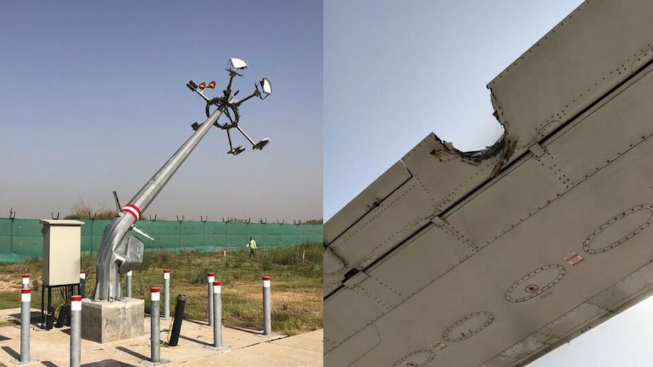 Delhi-Jammu SpiceJet flight collides with pole Delhi-Jammu SpiceJet flight collides with pole