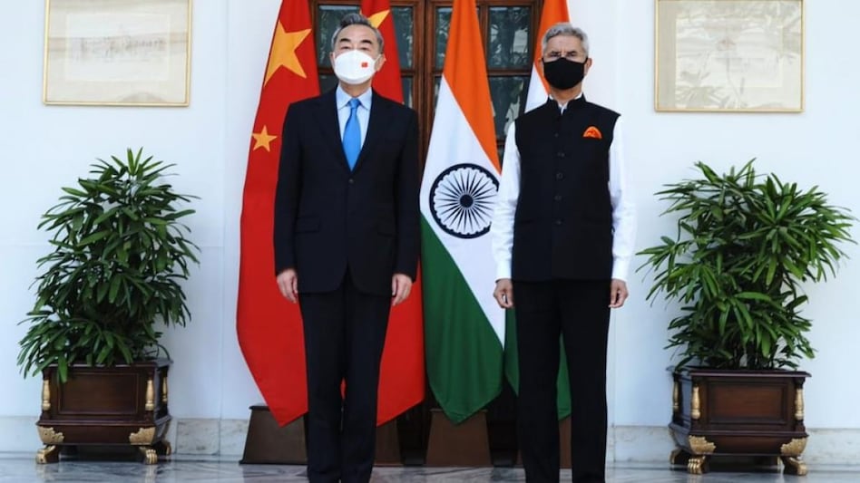 Chinese Foreign Minister Wang Yi with External Affairs Minister S Jaishankar Chinese Foreign Minister Wang Yi with External Affairs Minister S Jaishankar