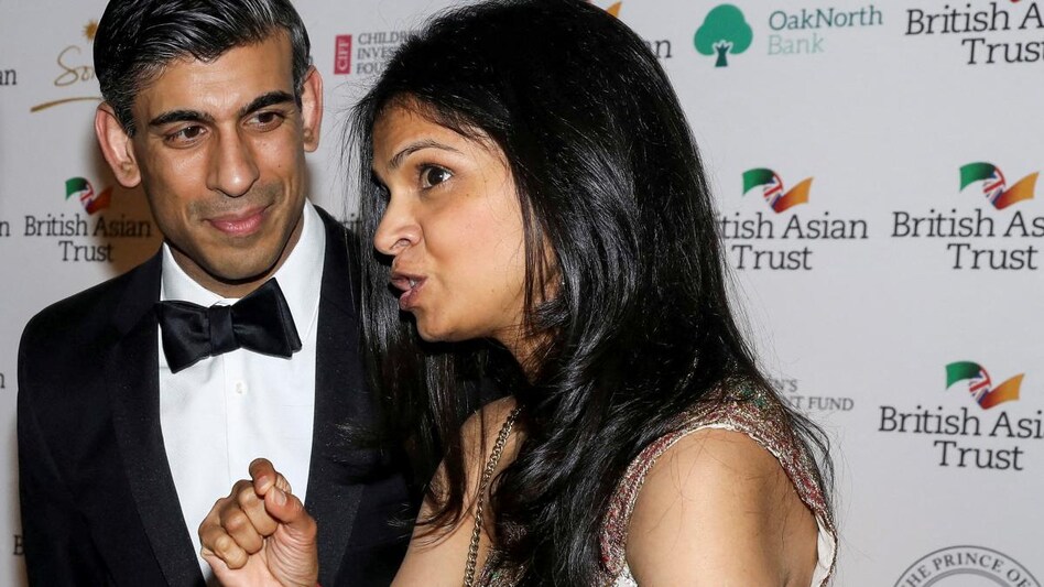 British Chancellor of the Exchequer Rishi Sunak and his wife Akshata Murthy attend a reception to celebrate the British Asian Trust at The British Museum. (Photo: Reuters) British Chancellor of the Exchequer Rishi Sunak and his wife Akshata Murthy attend a reception to celebrate the British Asian Trust at The British Museum. (Photo: Reuters)
