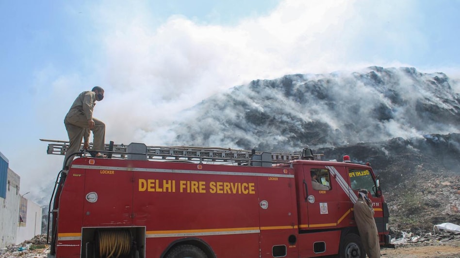 Firefighters are struggling to douse the fire for the third straight day with officials saying that it will take at least another day to put it out completely. (Photo: PTI) Firefighters are struggling to douse the fire for the third straight day with officials saying that it will take at least another day to put it out completely. (Photo: PTI)