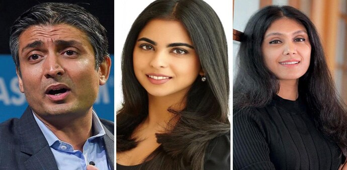 L-R: Rishad Premji, Isha Ambani and Roshni Nadar Malhotra L-R: Rishad Premji, Isha Ambani and Roshni Nadar Malhotra