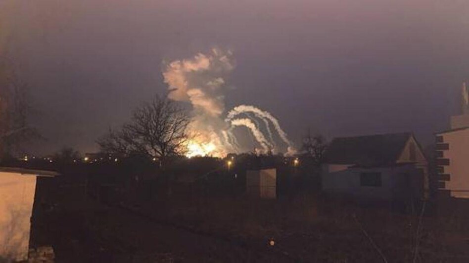 A view of an explosion near Dnipro, Ukraine. (File pic: Reuters) A view of an explosion near Dnipro, Ukraine. (File pic: Reuters)