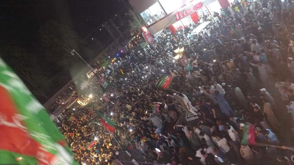 PTI supporters protest in Abbottabad (Image: Twitter/@PTI) PTI supporters protest in Abbottabad (Image: Twitter/@PTI)