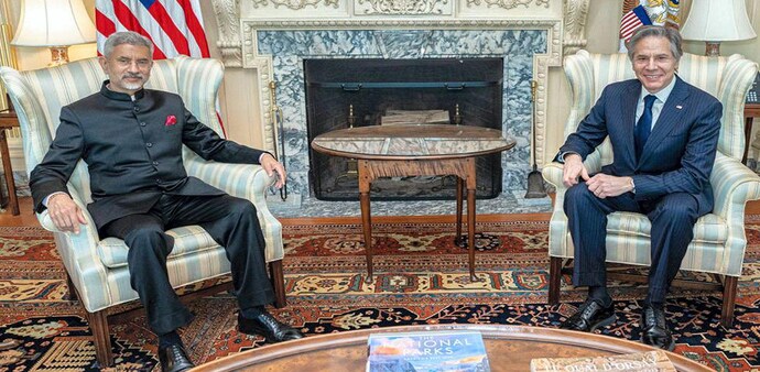 External Affairs Minister S Jaishankar with US Secretary of State Antony Blinken External Affairs Minister S Jaishankar with US Secretary of State Antony Blinken