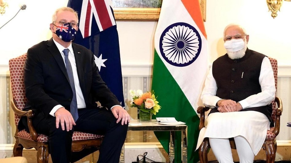 Prime Minister Narendra Modi and Australian Prime Minister Scott Morrison Prime Minister Narendra Modi and Australian Prime Minister Scott Morrison