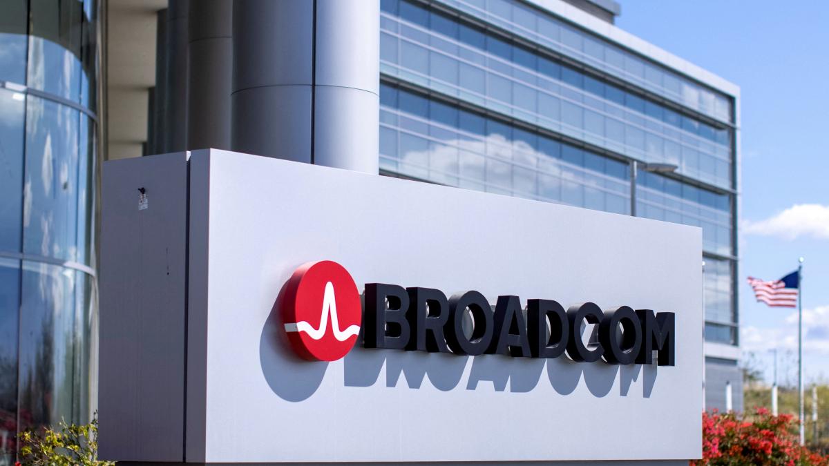 The Broadcom company logo is shown outside one of their office complexes in Irvine. (Photo: Reuters) The Broadcom company logo is shown outside one of their office complexes in Irvine. (Photo: Reuters)