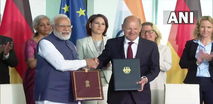 The accords were signed during a visit to Berlin by India's Prime Minister, Narendra Modi. The accords were signed during a visit to Berlin by India's Prime Minister, Narendra Modi.