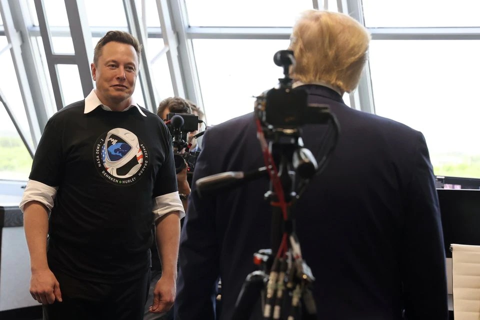 A file photo of Elon Musk and Donald Trump. Pic: Reuters A file photo of Elon Musk and Donald Trump. Pic: Reuters