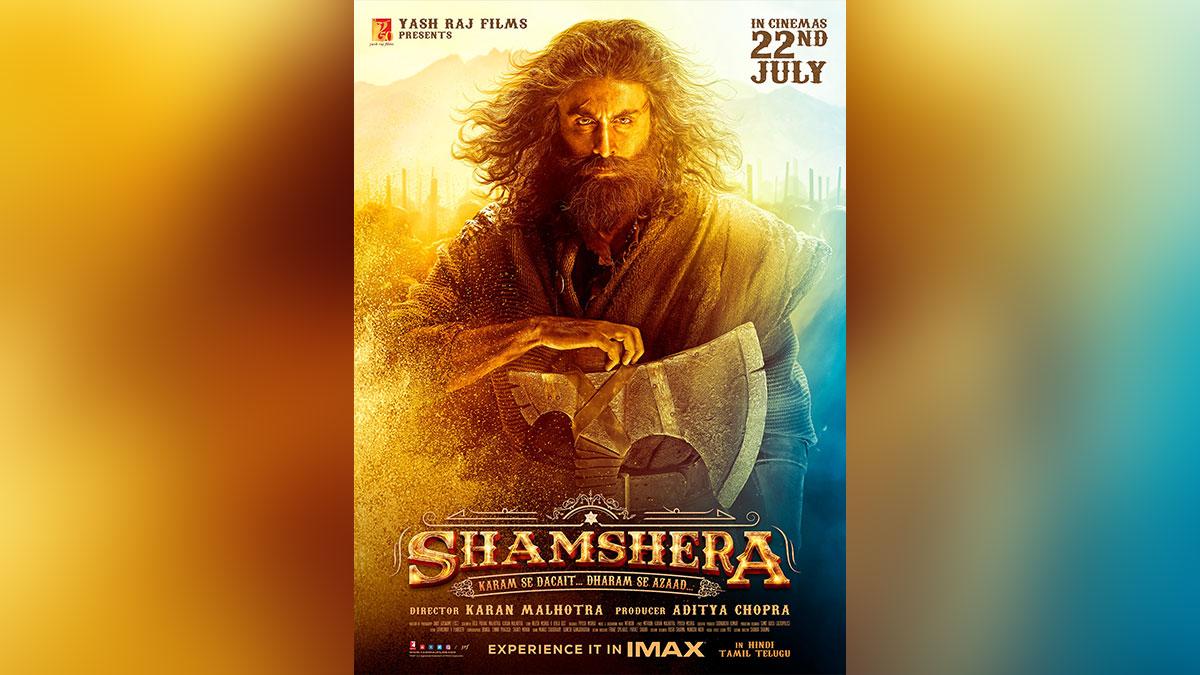 Ranbir Kapoor's first poster of 'Shamshera' out; movie to release in 3 languages (Photo: Yash Raj Films Twitter handle) Ranbir Kapoor's first poster of 'Shamshera' out; movie to release in 3 languages (Photo: Yash Raj Films Twitter handle)