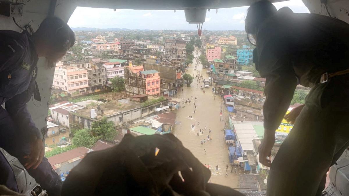 At flooded cancer hospital in Assam, chemotherapy given on the road outside