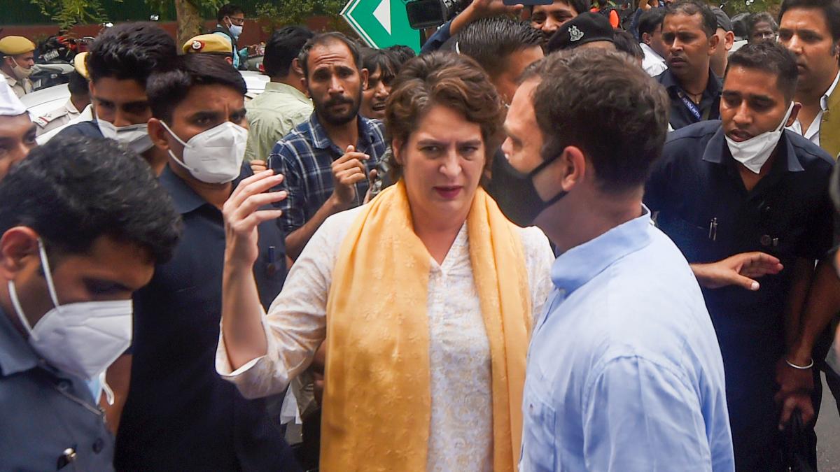 Gandhi was allowed by the ED to leave for lunch around 2:10 pm and he returned for the questioning around 3:30 pm, officials said. (Photo: PTI) Gandhi was allowed by the ED to leave for lunch around 2:10 pm and he returned for the questioning around 3:30 pm, officials said. (Photo: PTI)