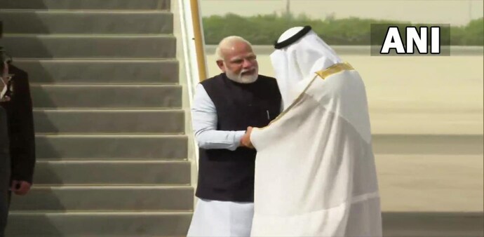 In the UAE, Modi will convey his personal condolences on the passing away of Sheikh Khalifa, who died on May 13 at the age of 73 after a long illness. Photo source: ANI In the UAE, Modi will convey his personal condolences on the passing away of Sheikh Khalifa, who died on May 13 at the age of 73 after a long illness. Photo source: ANI