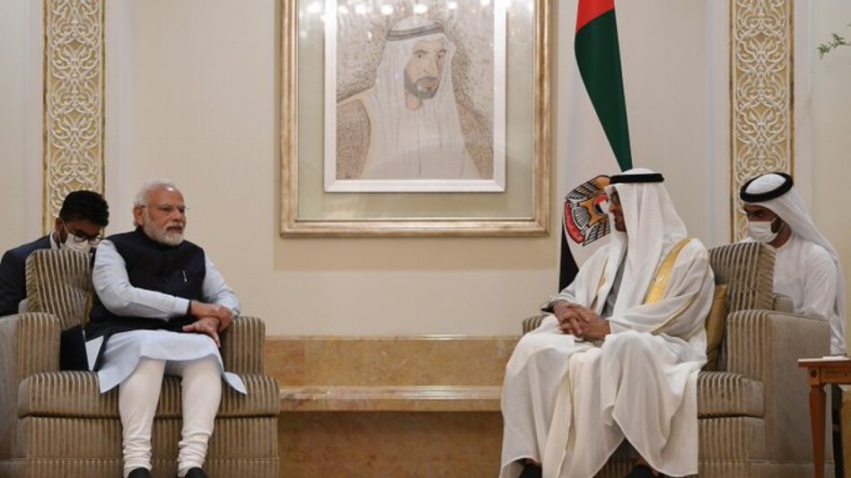 During the meeting, Modi also congratulated Sheikh Mohamed on his election as the third President of the UAE and becoming the Ruler of Abu Dhabi. (Photo: ANI) During the meeting, Modi also congratulated Sheikh Mohamed on his election as the third President of the UAE and becoming the Ruler of Abu Dhabi. (Photo: ANI)