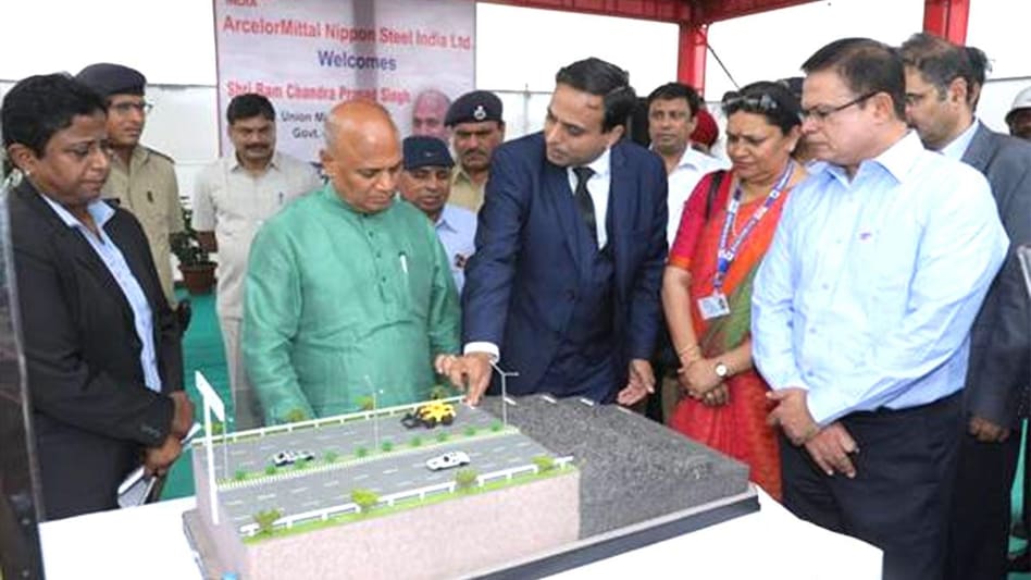 Govt inaugurates first road constructed from steel slag in Surat Govt inaugurates first road constructed from steel slag in Surat