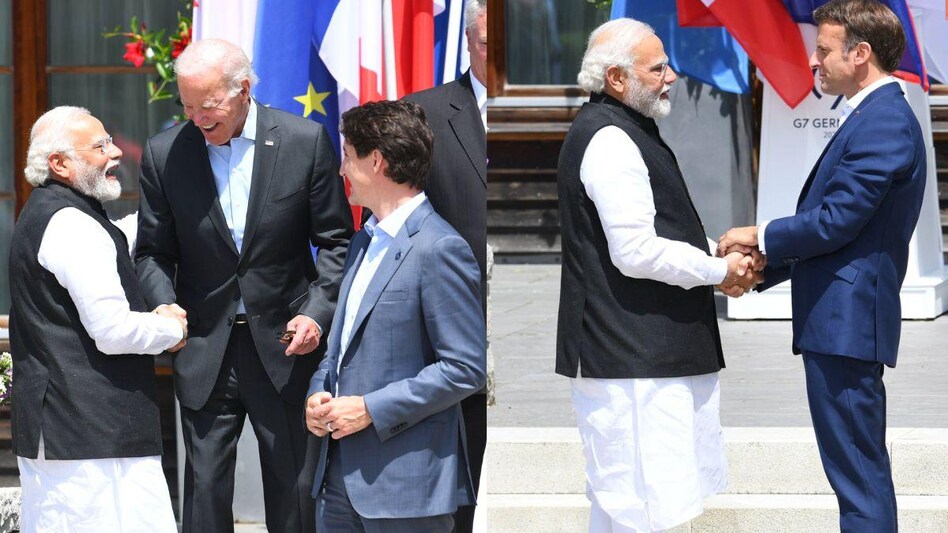 PM Modi meets President Biden, Macron among others at G7 Summit PM Modi meets President Biden, Macron among others at G7 Summit