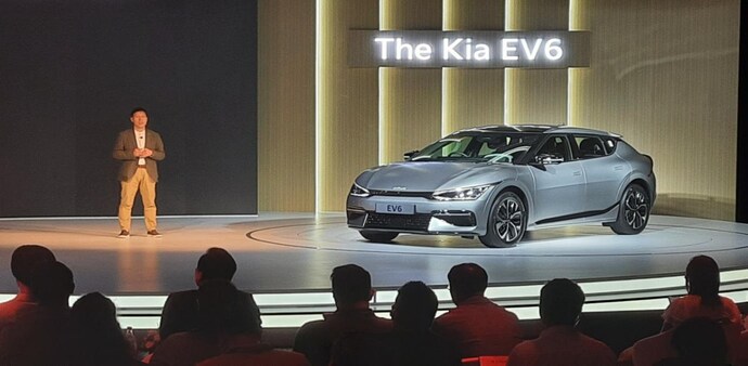 Kia EV6 has been launched in two variants. Kia EV6 has been launched in two variants.