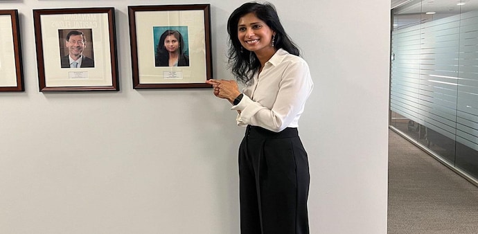 Gita Gopinath has made it to the wall of former IMF chief economists. Gita Gopinath has made it to the wall of former IMF chief economists.