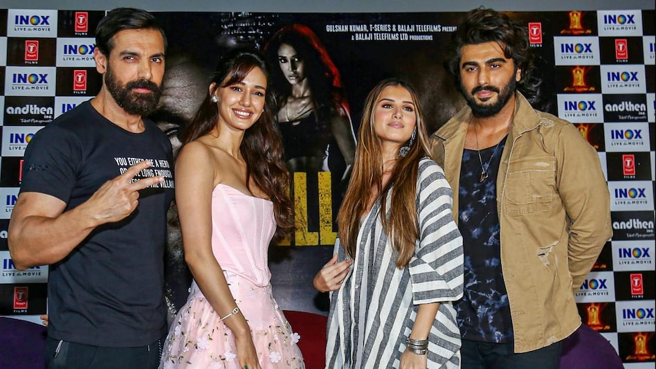 Bollywood actors John Abraham, Disha Patani, Tara Sutaria and Arjun Kapoor Bollywood actors John Abraham, Disha Patani, Tara Sutaria and Arjun Kapoor