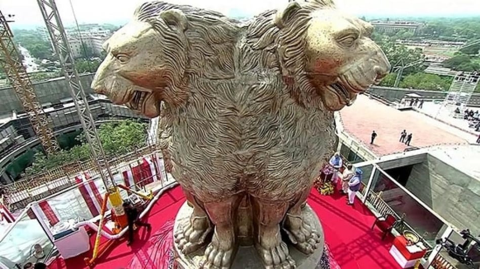 National emblem row: Oppn, activists object to muscular, aggressive lions (Photo: ANI) National emblem row: Oppn, activists object to muscular, aggressive lions (Photo: ANI)