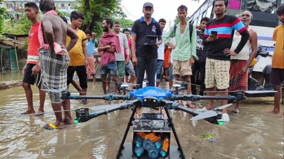 Garuda drone deployed during Assam floods Garuda drone deployed during Assam floods