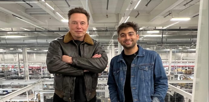 Pranay Pathole (right) has been an admirer of Musk's work for years. Pranay Pathole (right) has been an admirer of Musk's work for years.
