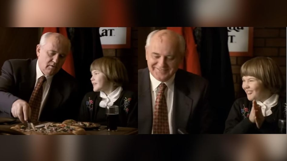 Gorbachev featured in advert campaigns for Western brands to raise money his foundation. Gorbachev featured in advert campaigns for Western brands to raise money his foundation.