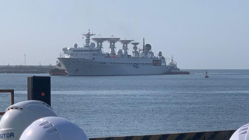 Chinese research vessel Yuan Wang 5 has reached the Hambantota port in Sri Lanka on Tuesday Chinese research vessel Yuan Wang 5 has reached the Hambantota port in Sri Lanka on Tuesday