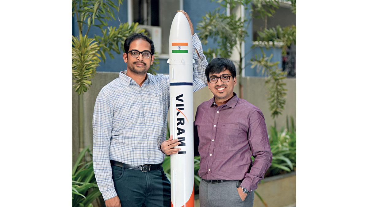 Pawan Kumar Chandana (Right) and Naga Bharath Daka, Founders of Skyroot Aerospace Pawan Kumar Chandana (Right) and Naga Bharath Daka, Founders of Skyroot Aerospace