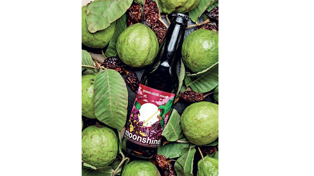 Moonshine produces year-round flagship meads such as Coffee and Traditional as well as small-batch, experimental and seasonal meads like Guava Chilli Moonshine produces year-round flagship meads such as Coffee and Traditional as well as small-batch, experimental and seasonal meads like Guava Chilli