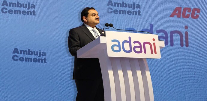 Gautam Adani during the group's completion of Holcim Gautam Adani during the group's completion of Holcim