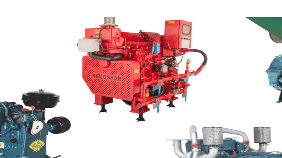 Kirloskar manufactures diesel engines, farm equipment and generator sets and has a sizable presence in international markets. Kirloskar manufactures diesel engines, farm equipment and generator sets and has a sizable presence in international markets.