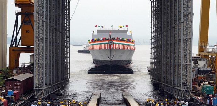 The keel of Taragiri was laid two years ago on 10 September and the ship is expected to be delivered by August 2025. The ship is designed by the Indian Navy’s in-house design organization - the Bureau of Naval Design. The keel of Taragiri was laid two years ago on 10 September and the ship is expected to be delivered by August 2025. The ship is designed by the Indian Navy’s in-house design organization - the Bureau of Naval Design.