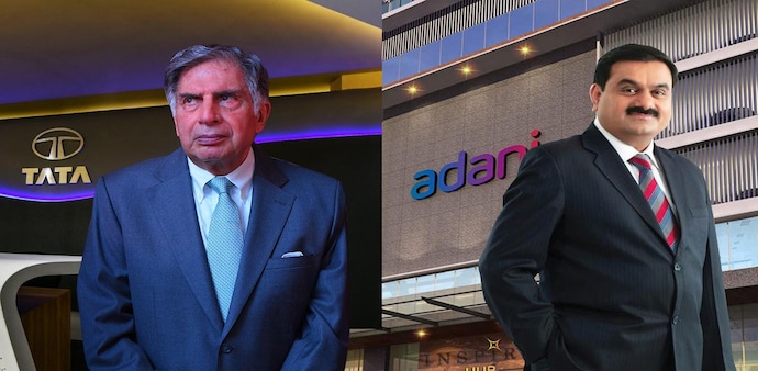 The Adani Group clocked a gain of Rs 9,052 crore in market cap compared to a loss of Rs 33,763 crore market cap for the Ratan Tata-led Tata Group. The Adani Group clocked a gain of Rs 9,052 crore in market cap compared to a loss of Rs 33,763 crore market cap for the Ratan Tata-led Tata Group.