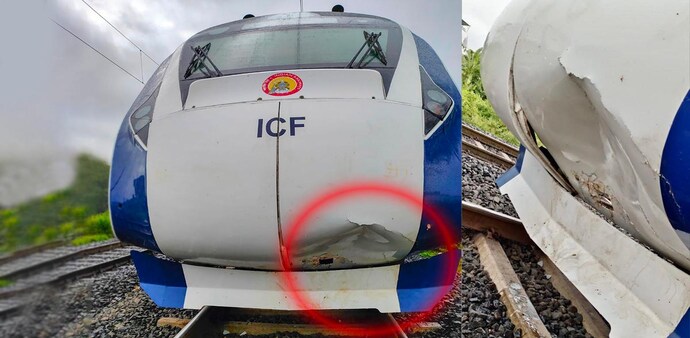 Railway Minister Ashwini Vaishnaw, while speaking at an event at Anand on Friday, said that collisions with cattle on the tracks were unavoidable. Railway Minister Ashwini Vaishnaw, while speaking at an event at Anand on Friday, said that collisions with cattle on the tracks were unavoidable.