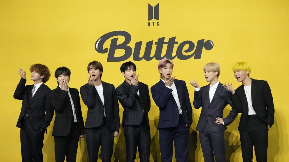 Members of South Korean K-pop band BTS Members of South Korean K-pop band BTS