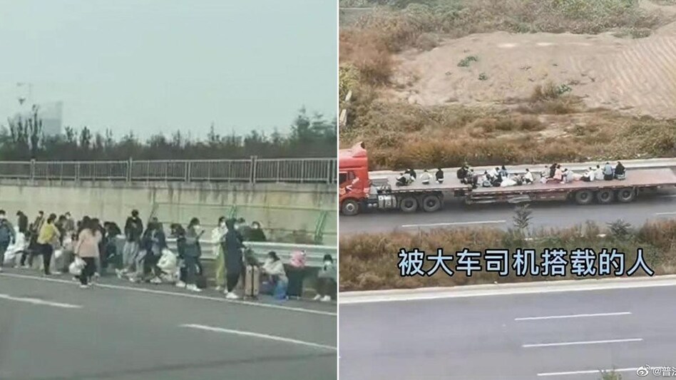 Multiple videos and pictures have surfaced on social media showing hundreds of people walking on roads and fields. Multiple videos and pictures have surfaced on social media showing hundreds of people walking on roads and fields.