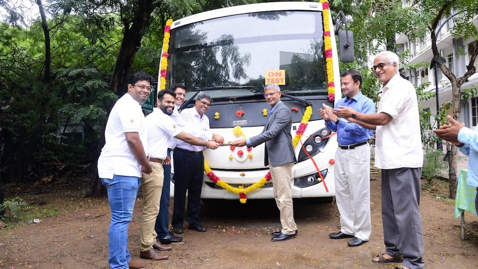 Ashok Leyland, as part of the collaboration, handed over a 9-meter passenger electric bus to NCCRD. Ashok Leyland, as part of the collaboration, handed over a 9-meter passenger electric bus to NCCRD.