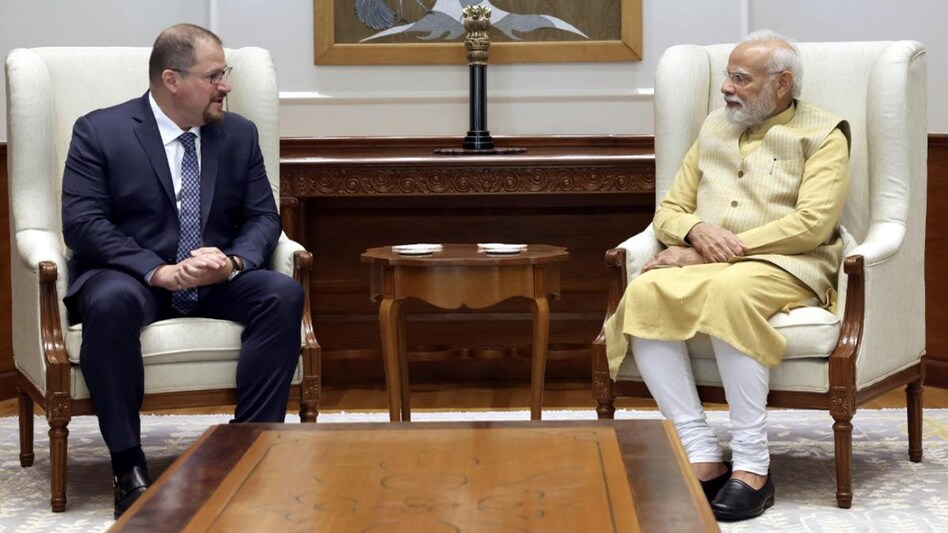 Cristiano Amon meets PM Modi during his recent India visit Cristiano Amon meets PM Modi during his recent India visit