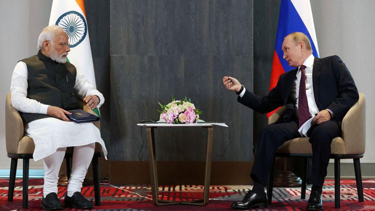 Vladimir Putin lauds PM Modi/PC: Modi, Putin on the sidelines of the Shanghai Cooperation Organization summit Vladimir Putin lauds PM Modi/PC: Modi, Putin on the sidelines of the Shanghai Cooperation Organization summit
