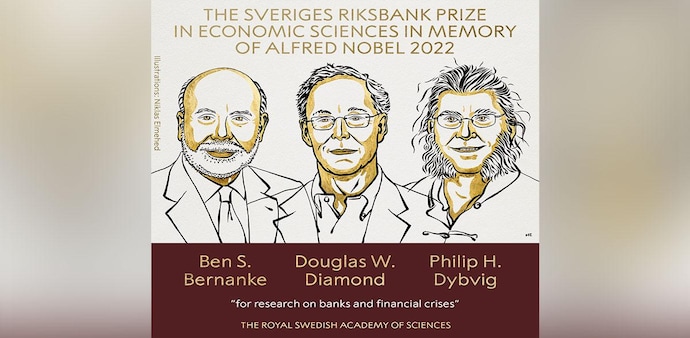 S Bernanke, Douglas Diamond and Philip Dybvig have won Nobel Prize in economics for research on banks and financial crises. S Bernanke, Douglas Diamond and Philip Dybvig have won Nobel Prize in economics for research on banks and financial crises.