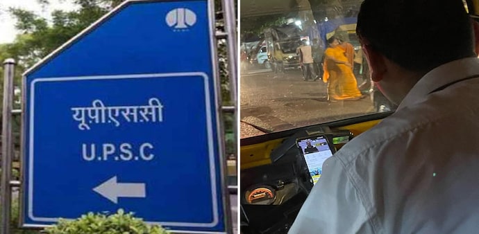 Rakesh, an auto driver, watches current affairs videos when he is not driving. (Pic: Abhijeet Mutha/LinkedIn) Rakesh, an auto driver, watches current affairs videos when he is not driving. (Pic: Abhijeet Mutha/LinkedIn)