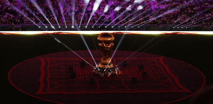 FIFA World Cup 2022: The event started with American actor Morgan Freeman's dulcet voice and an Arabian theme with camels. FIFA World Cup 2022: The event started with American actor Morgan Freeman's dulcet voice and an Arabian theme with camels.