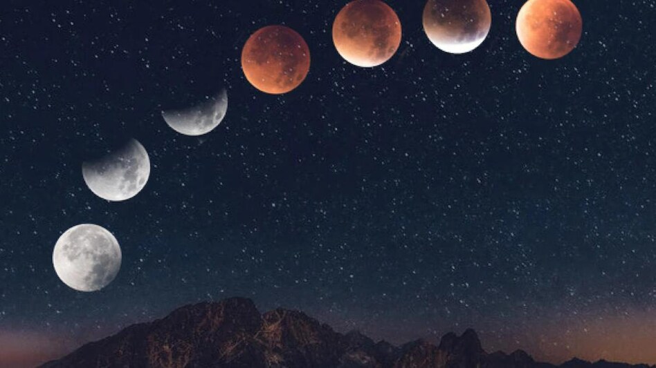 The lunar eclipse has begun in India The lunar eclipse has begun in India